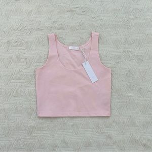 SABLYN pink cropped tank top NWT